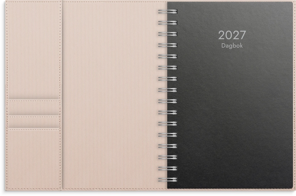 Dagbok 2027 beige konstläder Burde