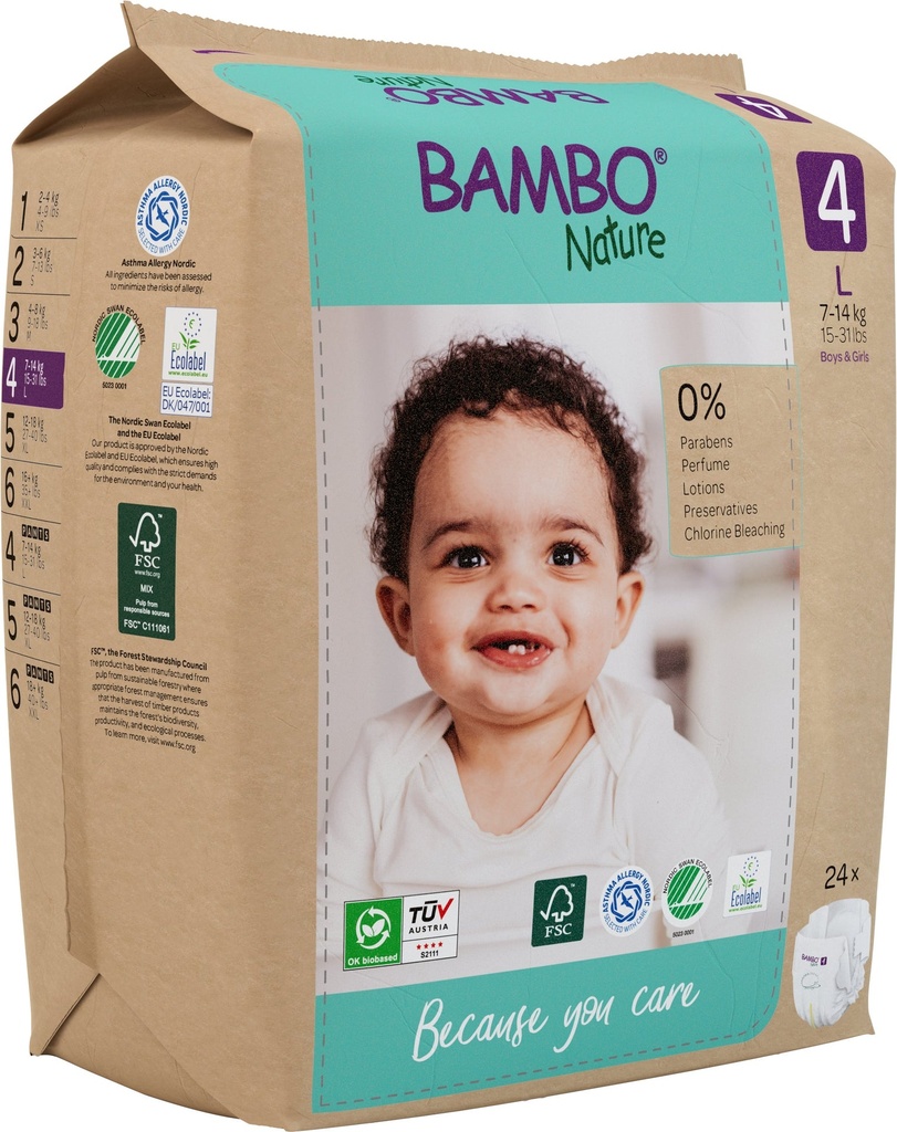 Blöjor Bambo 4 7 - 14 kg 24 st/fp