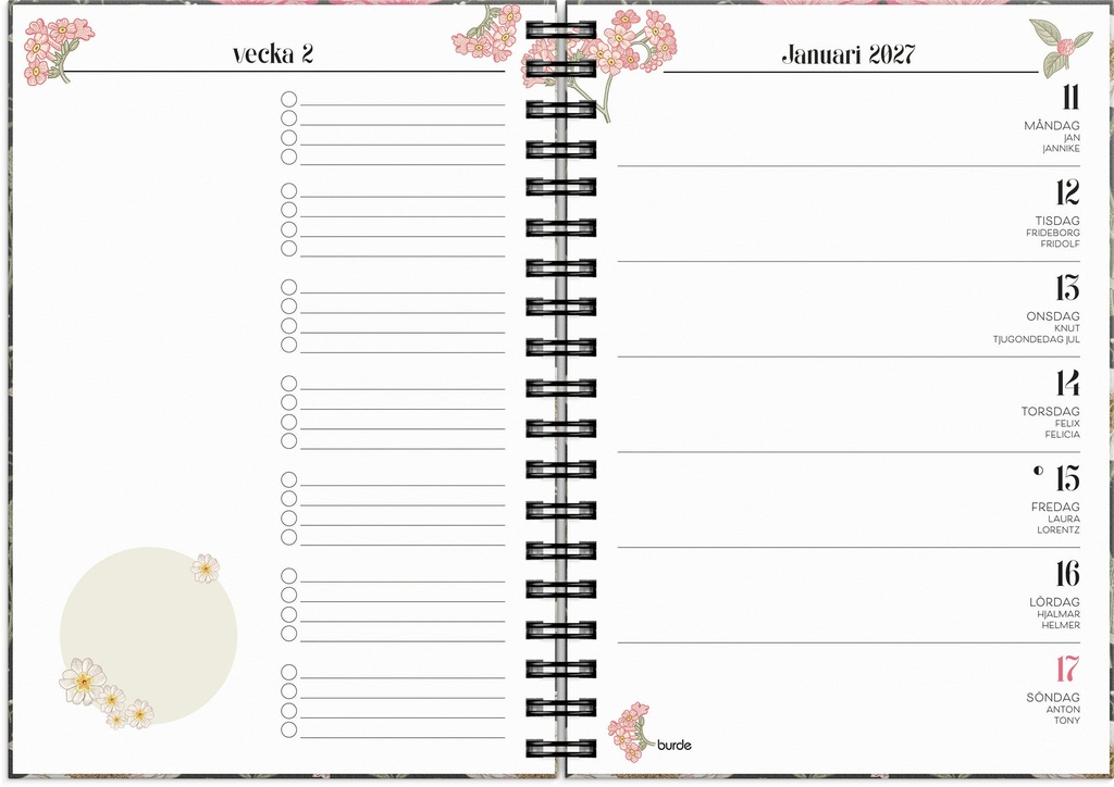 Life Planner Floral 2027 Burde