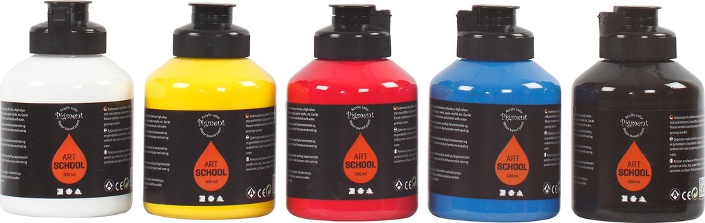 Akrylfärg Pigment 500ml 5st/fp