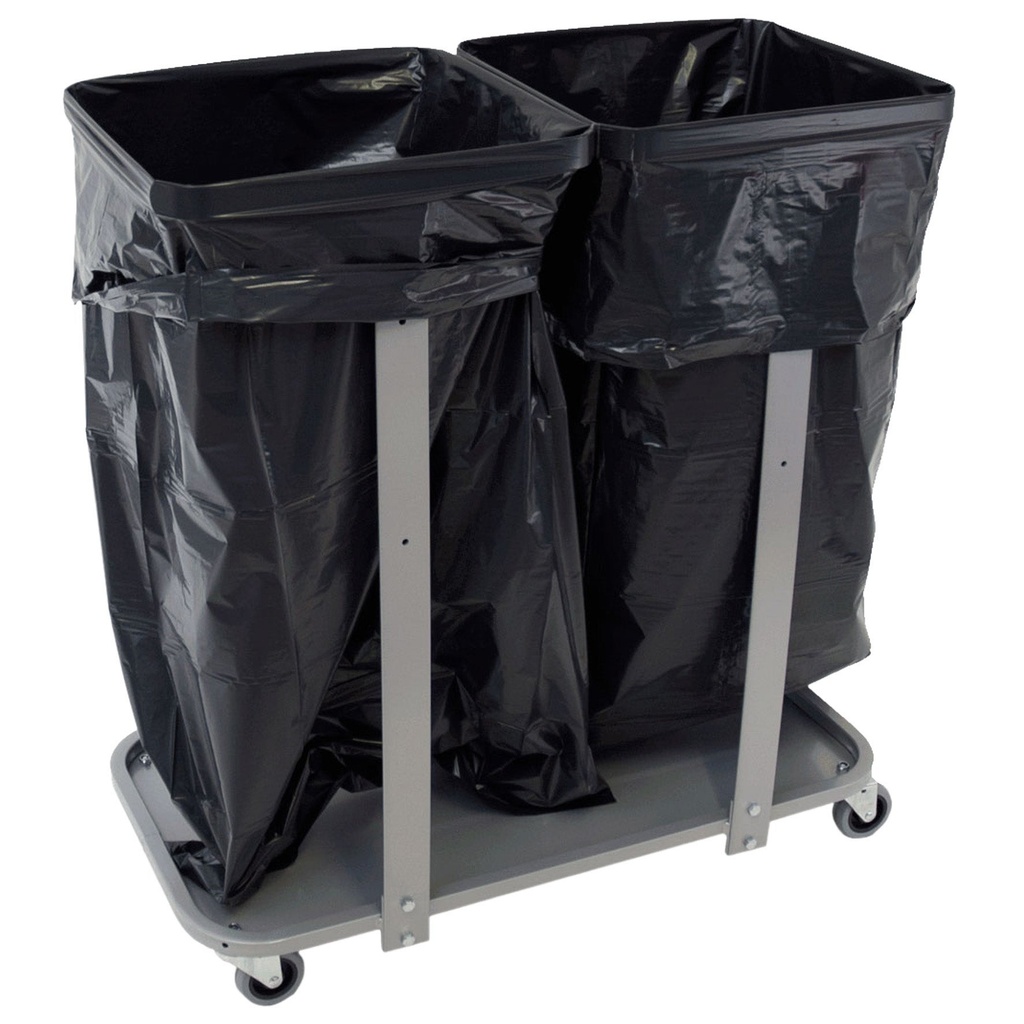 Säckvagn Stabil 2x125 liter Zink