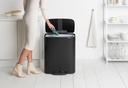 Pedalhink Bo Mattsvart 60 liter Brabantia