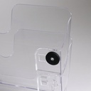 Broschyrställ vägg 2A4L magnetiskt transparent 2-pack