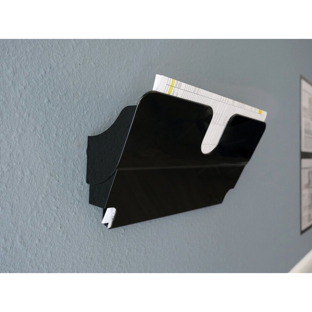 Broschyrställ vägg A4L magnetiskt svart
