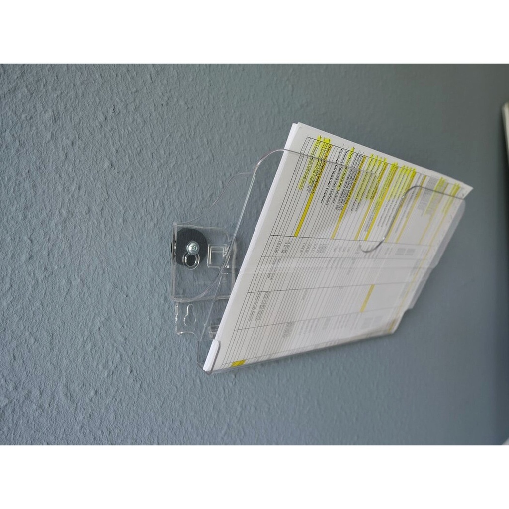 Broschyrställ Vägg A4L magnetiskt transparent