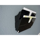 Broschyrställ vägg 2A4L magnetiskt svart 2-pack