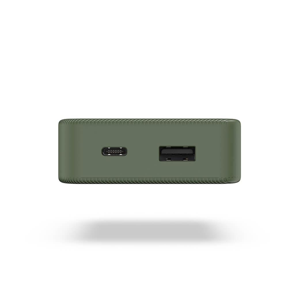 Powerbank 10000mAh USB-C+A Grön