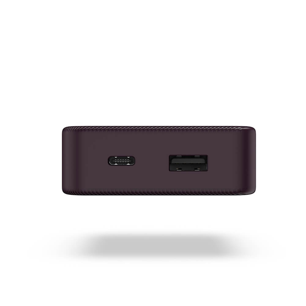Powerbank 10000mAh USB-C+A Plommon