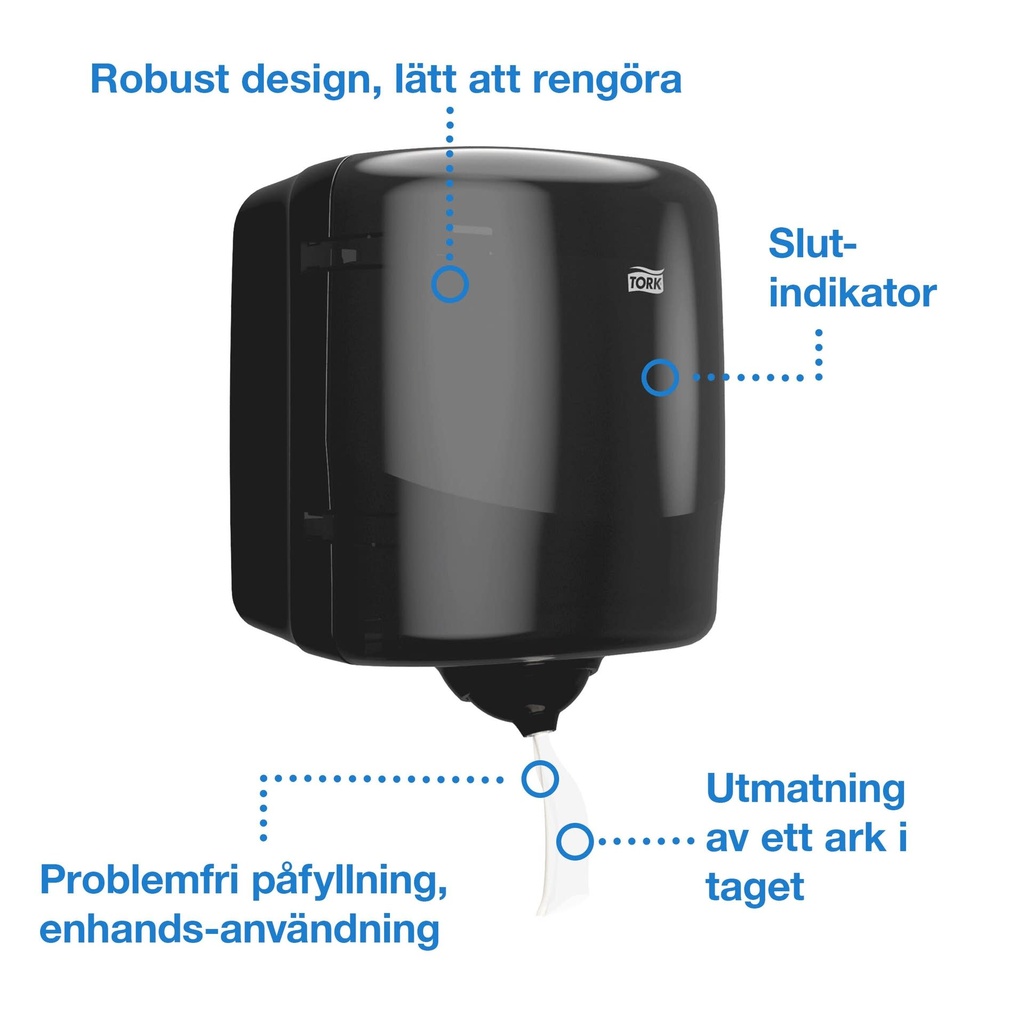 Dispenser centrummatad Tork Reflex™ M4 svart