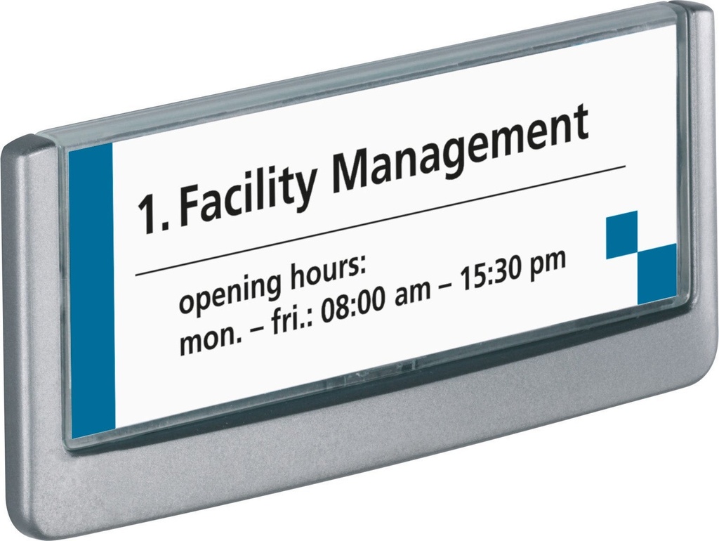 Dörr-/Väggskylt Click Sign 149x52,5 mm grå