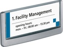 Dörr-/Väggskylt Click Sign 149x52,5 mm grå