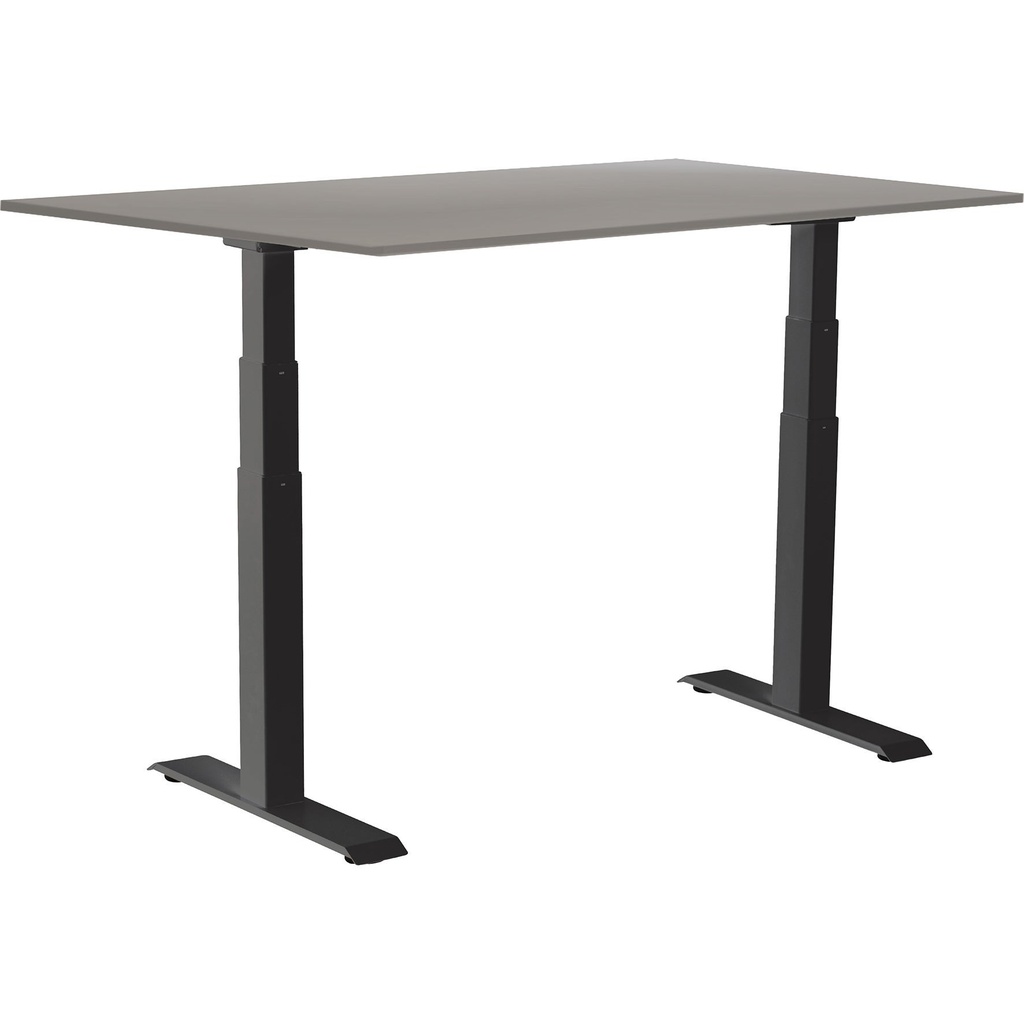 Skrivbord el Easydesk Adapt VI grå/svart 140x80 cm