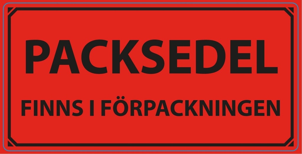 Varningsetikett Packsedel 1000/rl