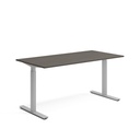 Skrivbord el 160x80 cm Mörk ask/Silver