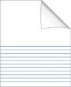 Skrivhäfte 17x21 lin8,5mm / halva sidan blank