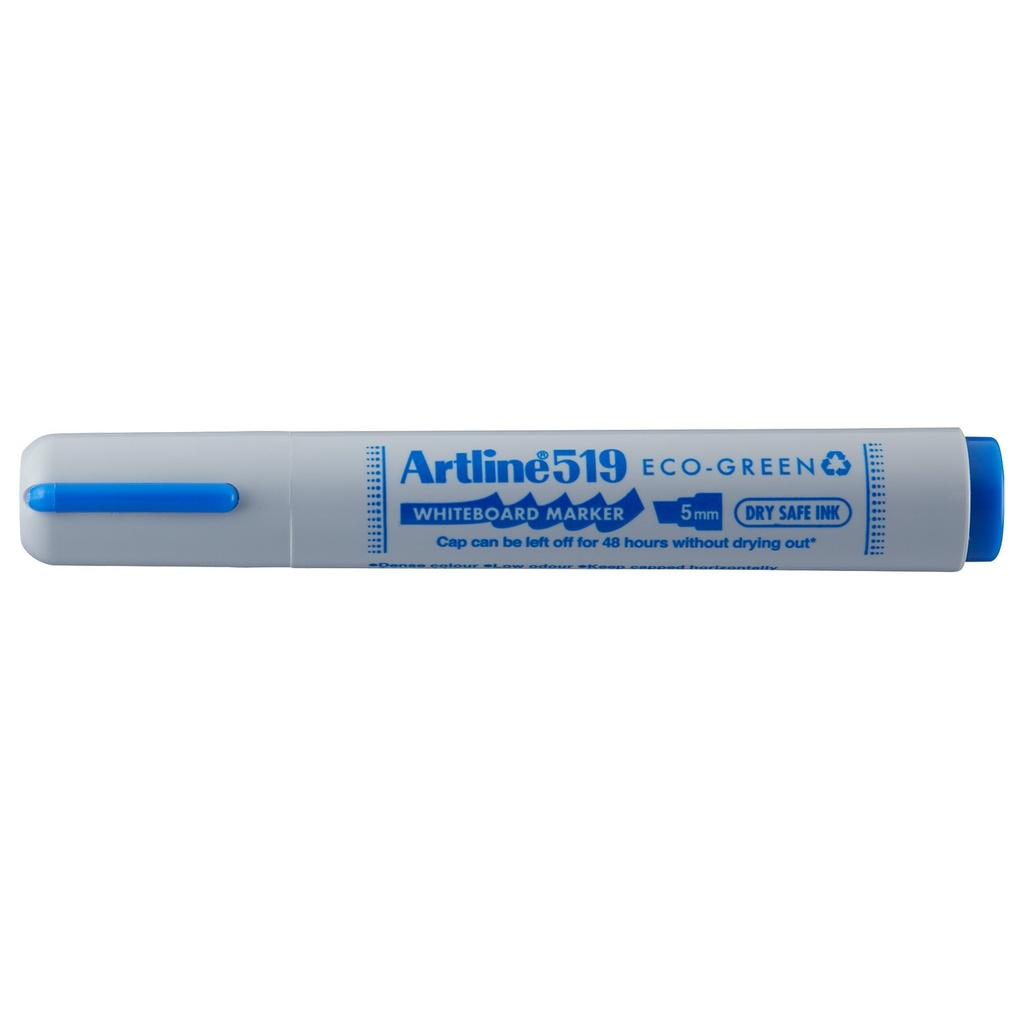 Whiteboardpenna Artline 519 Eco-Green snedskuren blå
