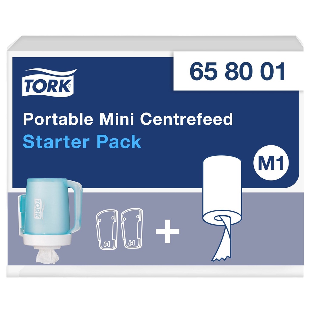Dispenser + Torkrulle M1 bärbar Starter Pack