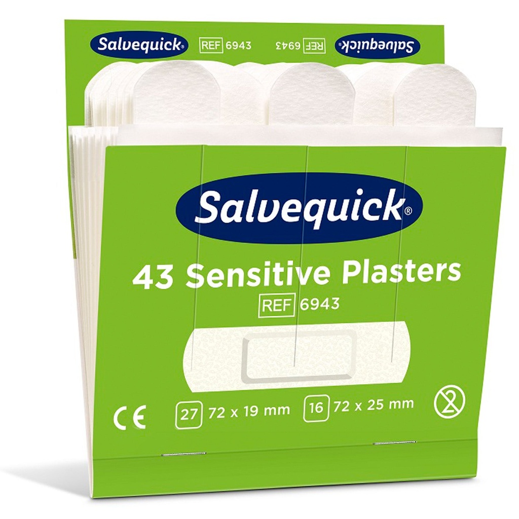 Plåsterrefill Sensitive Non-Woven 6943 Vit 6 x 43 st/fp