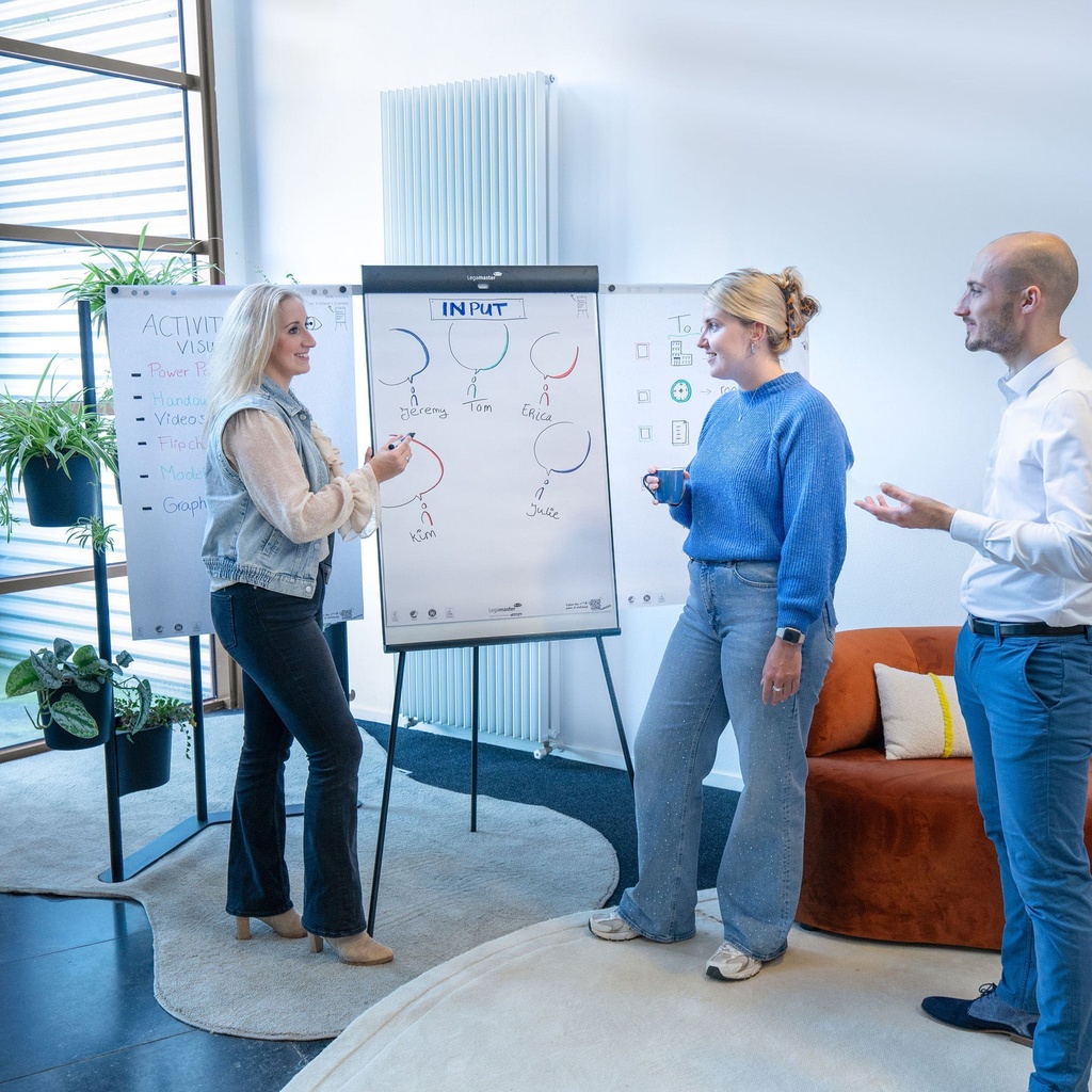 Blädderblocksstativ med whiteboard Legamaster Sketch Pro