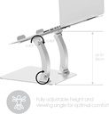 Laptopställ DESIRE2 Riser Silver