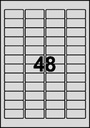 Etikett L6009 45,7x21,2mm 960/fp