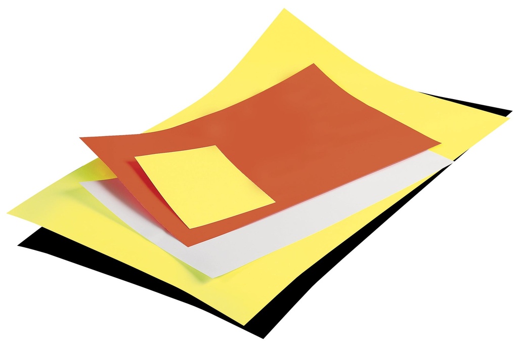 Kartong 50 x 70 cm fluor. röd 10 st/fp