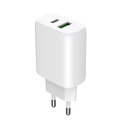 Laddare 1xUSB-C + 1xUSB-A PD/PPS 30W + 18W QC vit