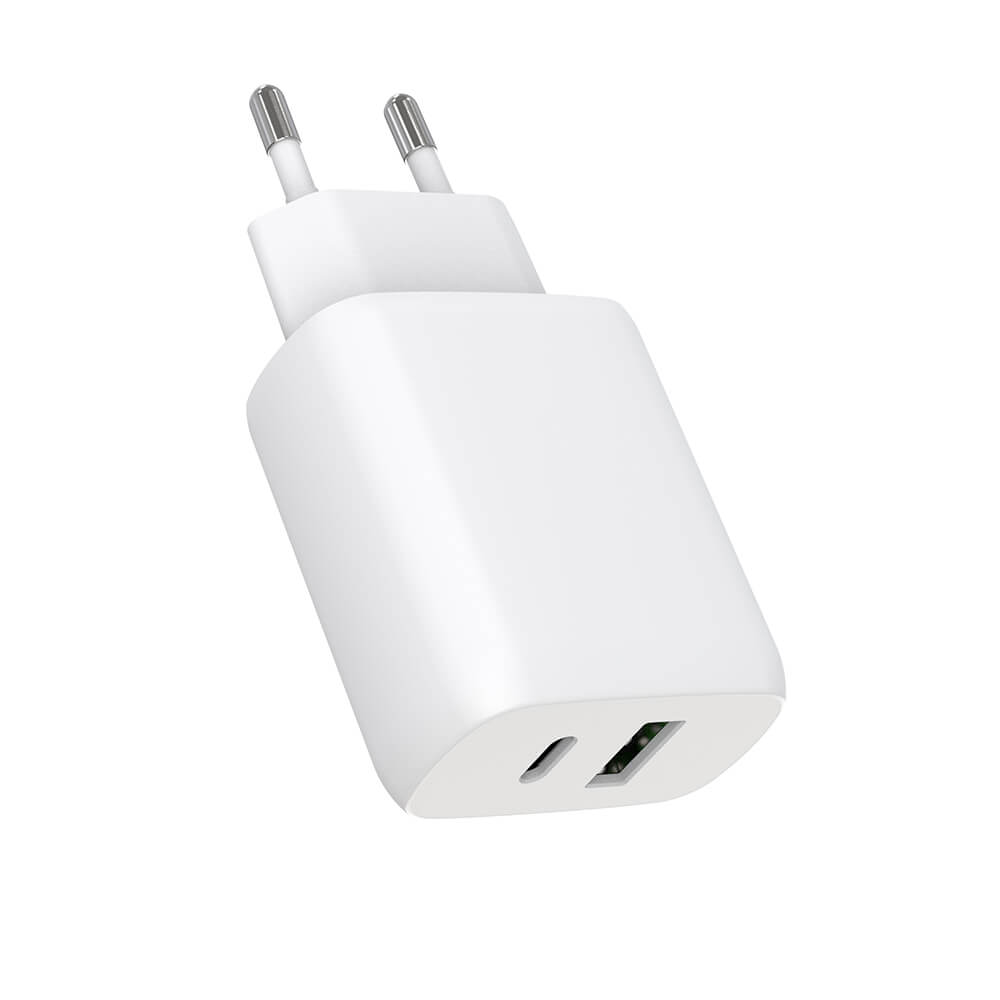 Laddare 1xUSB-C + 1xUSB-A PD/PPS 30W + 18W QC vit