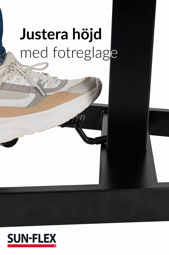 Bord manuellt Easydesk Pro 60x52 cm svart Sun-Flex