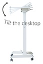 Bord manuellt Easydesk Pro 60x52 cm vit Sun-Flex