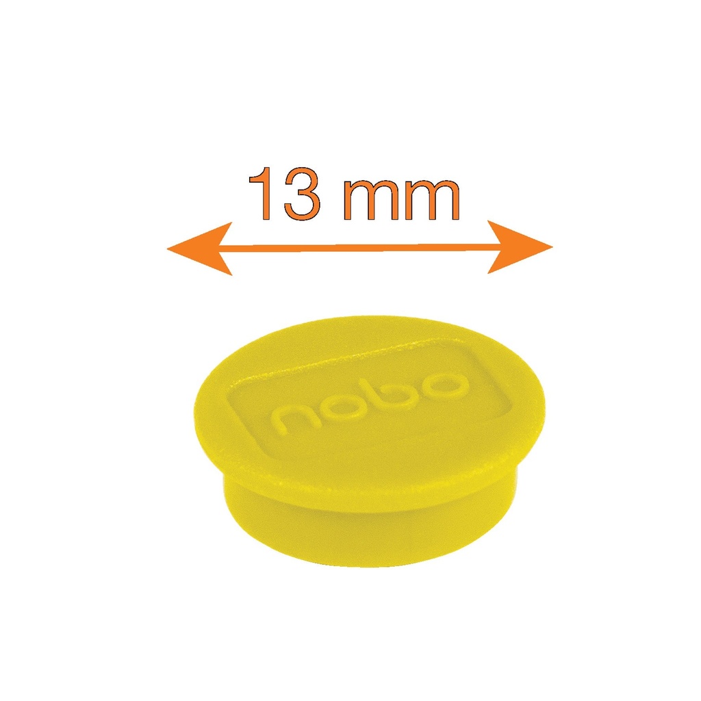 Magnet Nobo 13 mm gul 10-pack