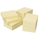 Notisblock Recycled 40x50 mm gul 12-pack