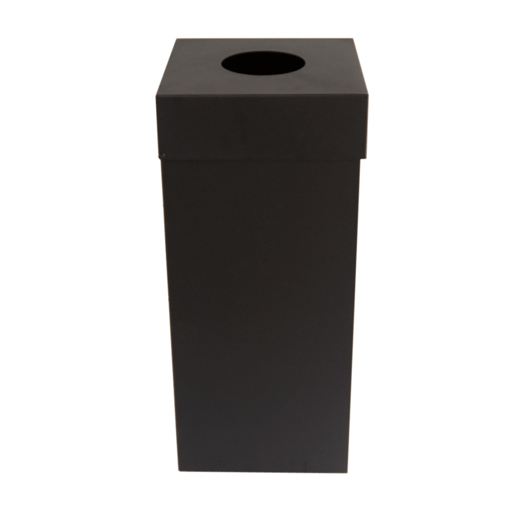 Soptunna Ivar 60 liter svart runt inkast