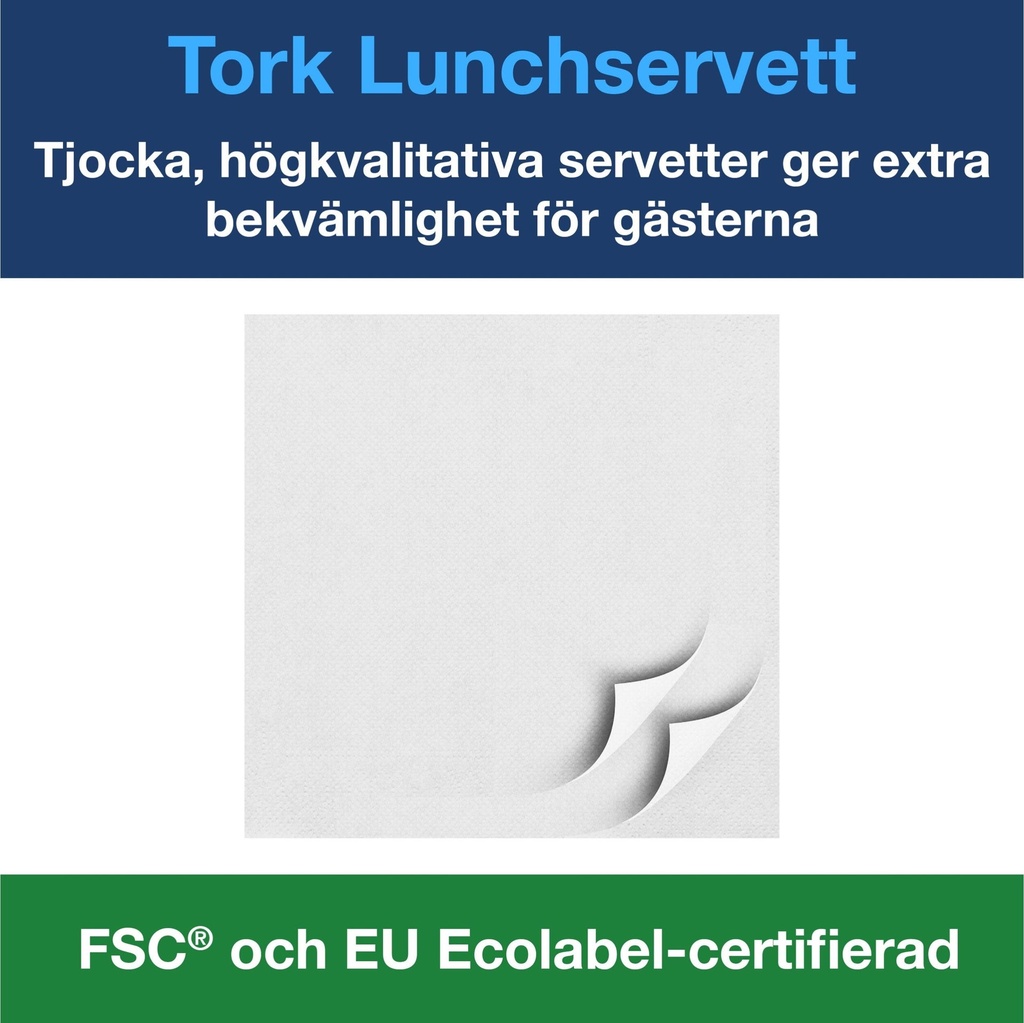 Servett Lunch Tork 3-lager 150-pack vit