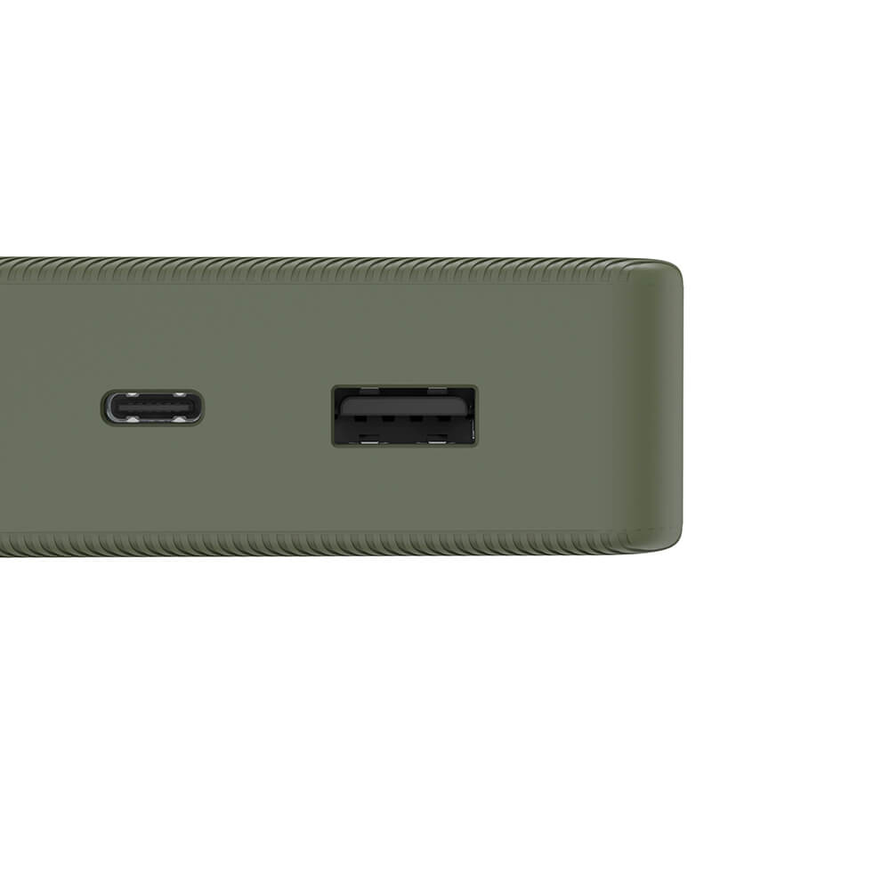 Powerbank 20000mAh USB-C+A Grön