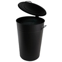 Avfallstunna med lock Greger 115 liter svart