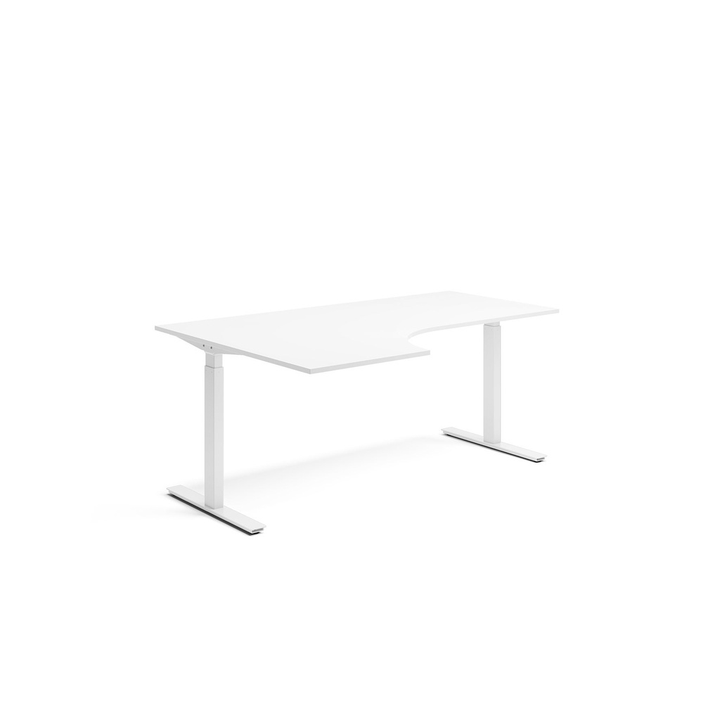 Skrivbord el vänster 80x180 cm Vit/Vit