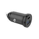 Billaddare 1xUSB-C + 1xUSB-A PD 30W + QC18.0W MAX svart