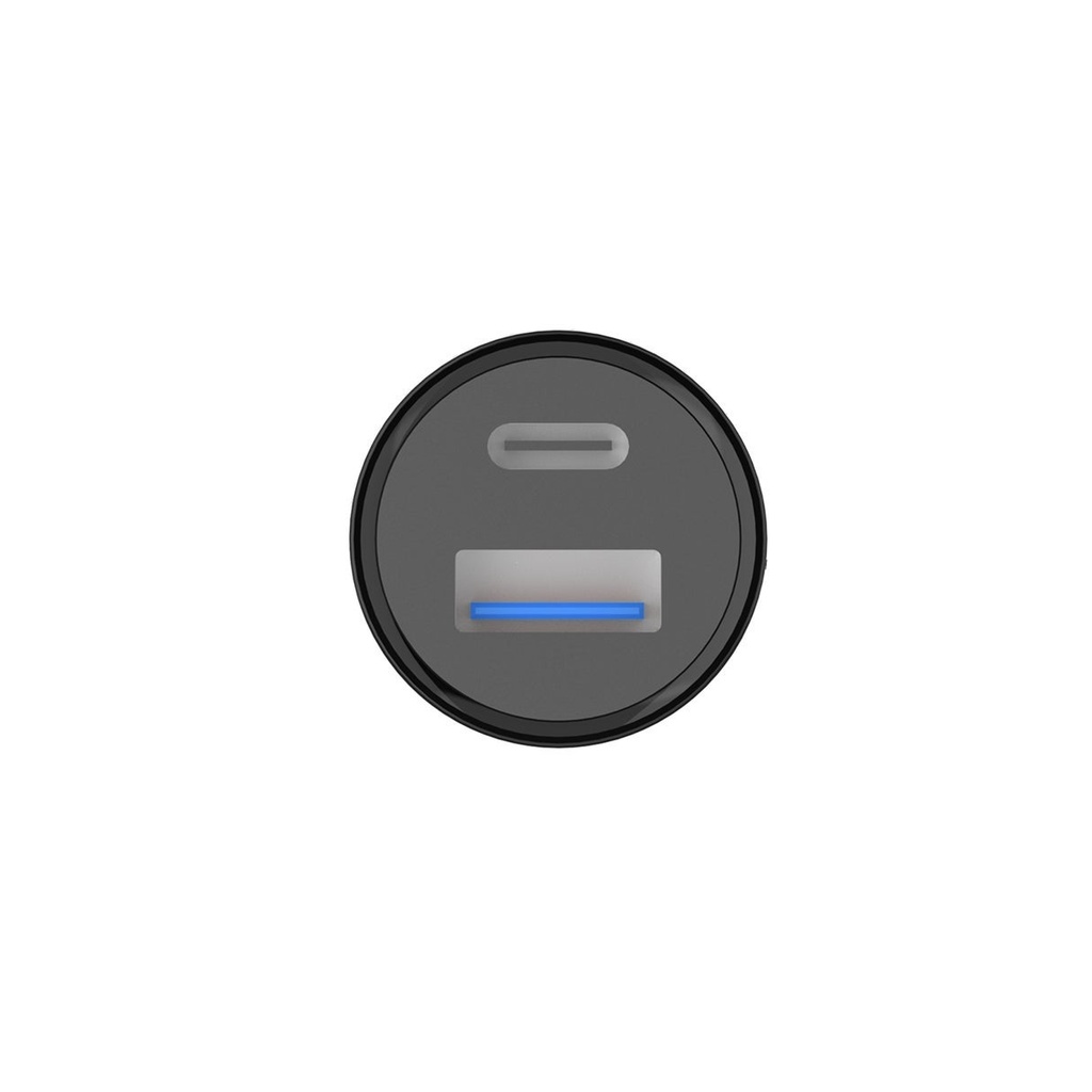 Billaddare 1xUSB-C + 1xUSB-A PD 30W + QC18.0W MAX svart