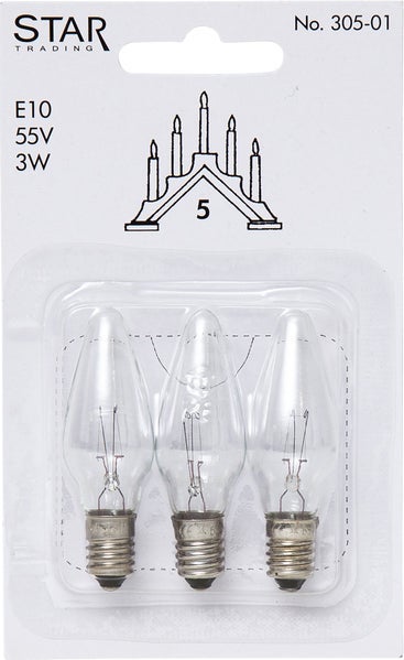 Reservlampa 3-pack 5-armad Sparebulb
