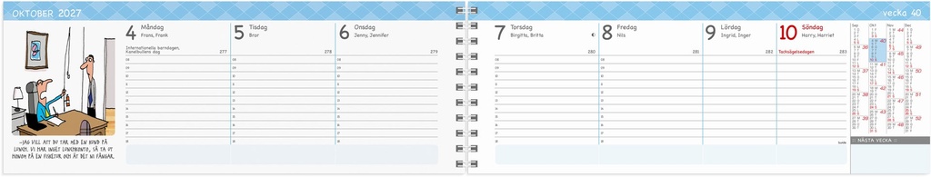 Stor Plankalender Humor 2027 Burde