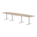 Konferensbord 4200 x 1200 mm Vit ask/Silver