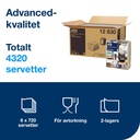 Dispenserservett Tork N14 2-lag natur 6x720 st