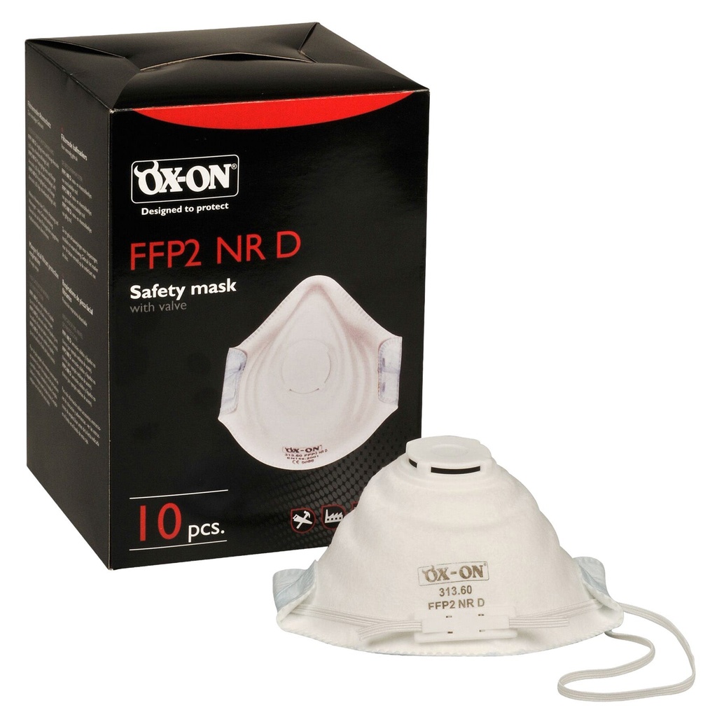 Andningsskydd med ventil FFP2 10-pack Ox-On