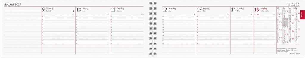 Stor Plankalender 2027 Burde