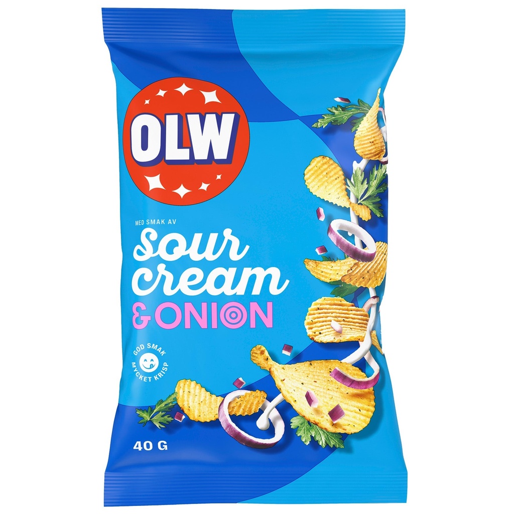 Chips OLW Sourcream & Onion 20 x 40 g