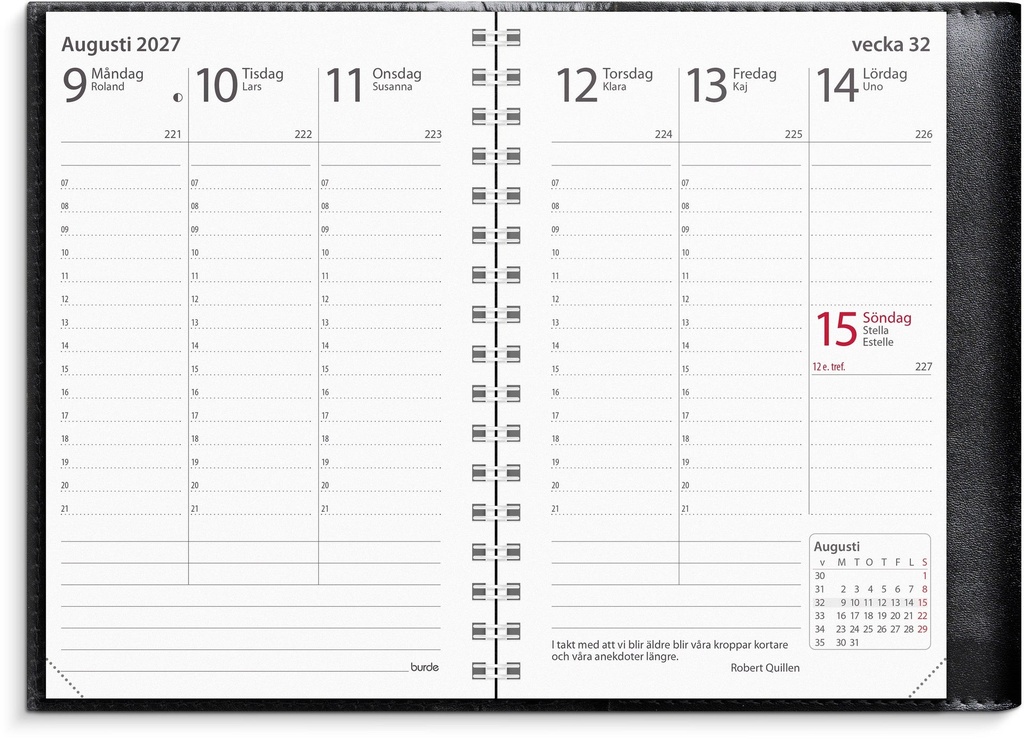 Kalender 2027 Prestige de Luxe skinn Burde