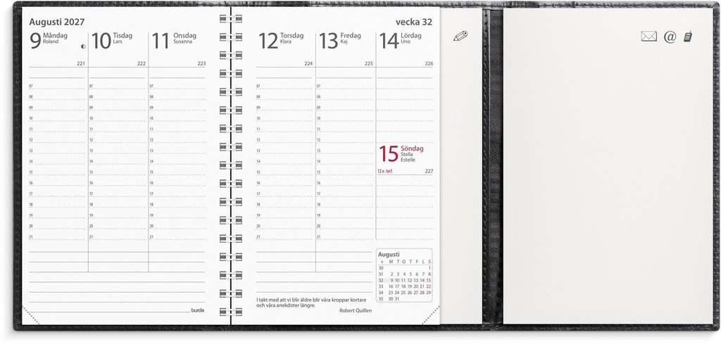 Kalender 2027 Prestige de Luxe skinn Burde