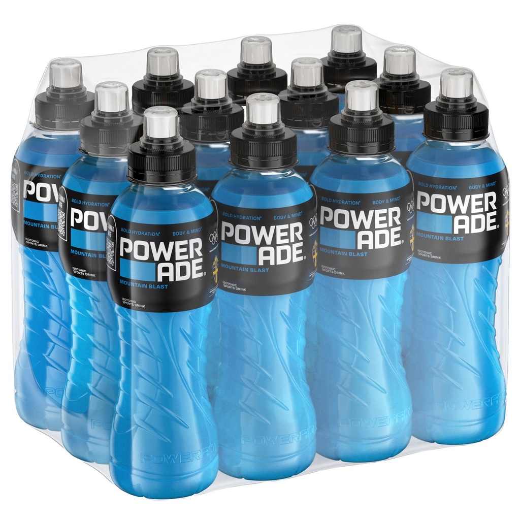Sportdryck Powerade Mountain Blast 12x50 cl inkl pant