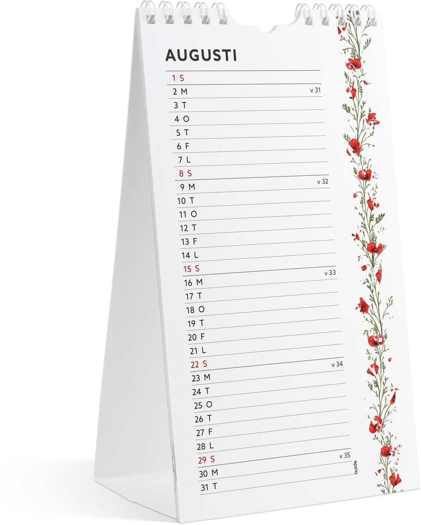Väggkalender 2027 Mini Duo Burde